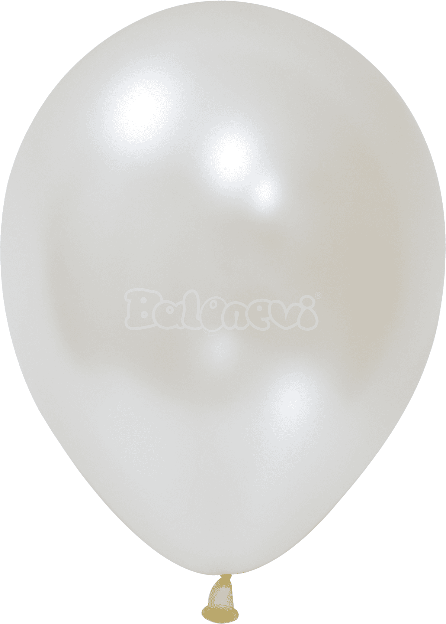 Металик Бяло – 30 см (12 инча) – 100 броя – Balonevi