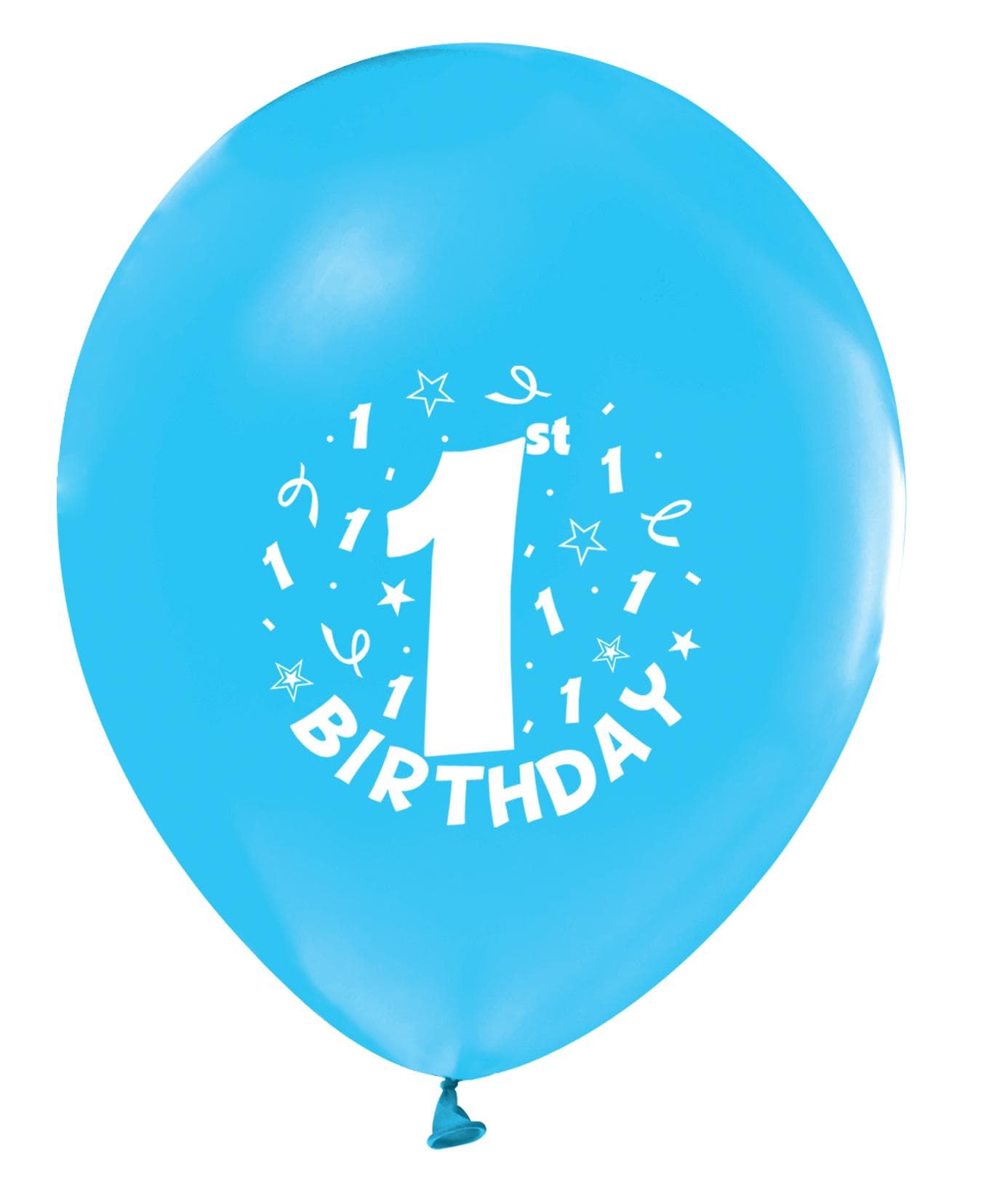 БАЛОН ЕВИ СИН С ЩАМПА 1-ST BIRTHDAY 30см.