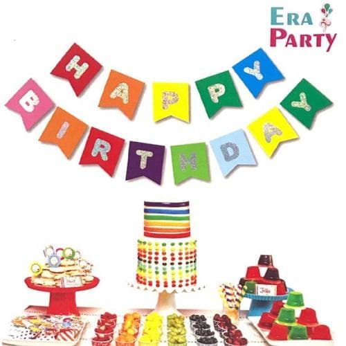 КАРТОНЕН МАДПИС HAPPY BIRTHDAY В РАЗЛИЧНИ ЦВЕТОВЕ