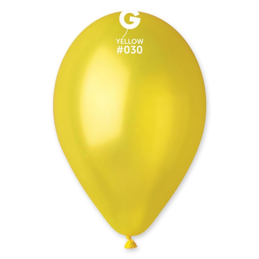 Металик Жълто #030 – 26 см (10 инча) – 100 броя – Gemar