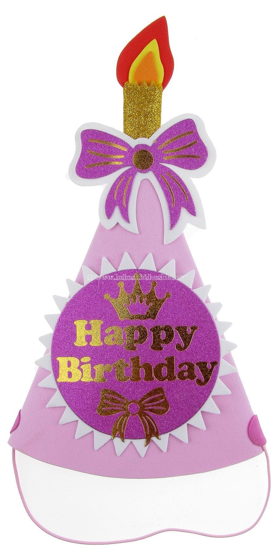 ШАПКА HAPPY BIRTHDAY СВЕЩ РОЗОВА