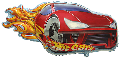 Фолиев балон Hot Car червен