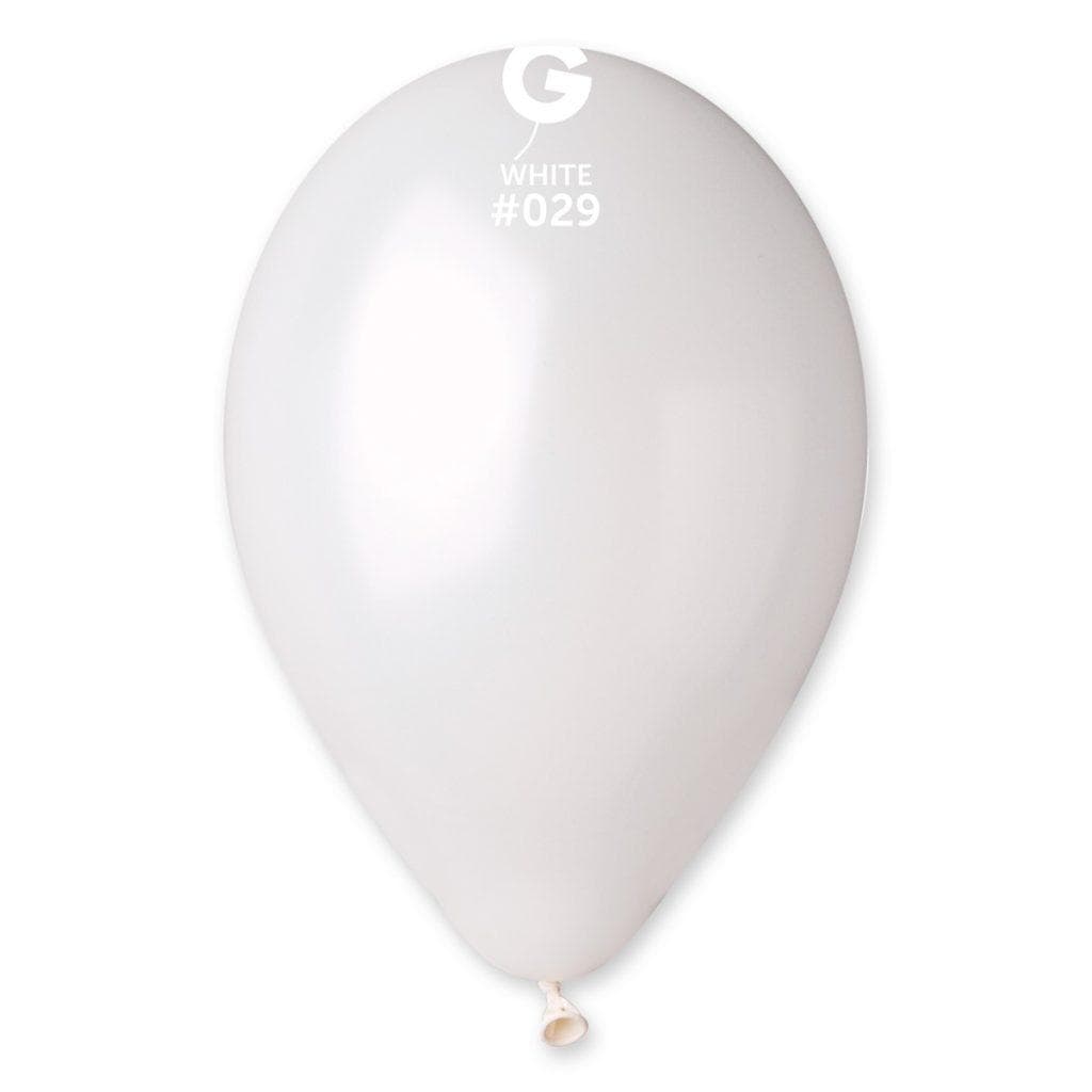 Металик Бяло #029 – 30 см (12 инча) – 100 броя – Gemar