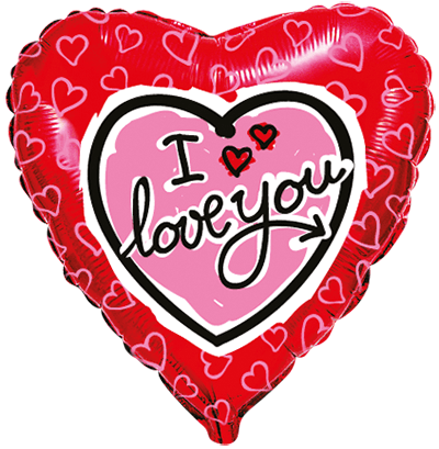 Фолиев балон сърце Love You