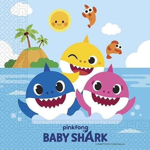 ПАРТИ САЛФЕТКИ BABY SHARK 33/33см. 20бр.