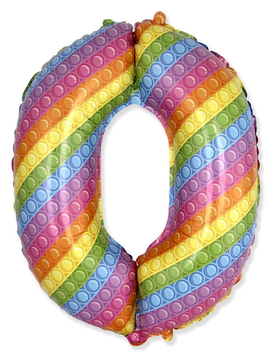 Фолиева цифра pop it ''0'' с височина 76см