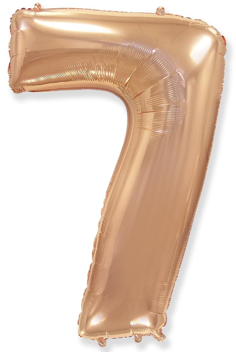 Фолиева цифра розово злато(rose gold) ''7'' с височина 103 см