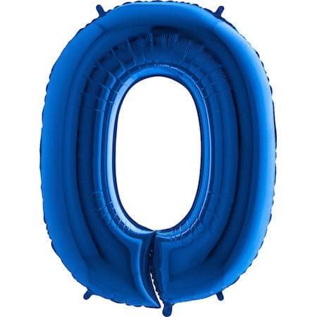 Фолиева цифра синя ''0'' с височина 103 см
