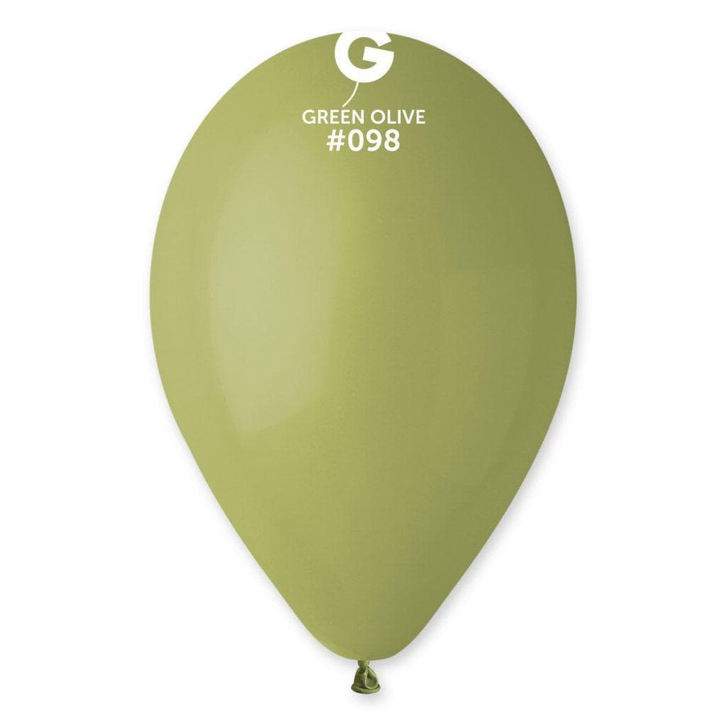 Стандарт Маслинено Зелено #098 – 30 см (12 инча) – 100 броя – Gemar