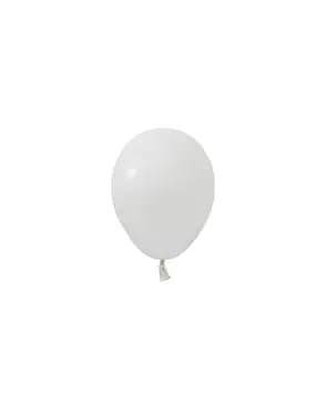 Пастел Бяло – 13 см (5 инча) – 100 броя - Balonevi