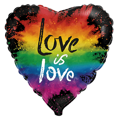Фолиев балон сърце Love Is Love