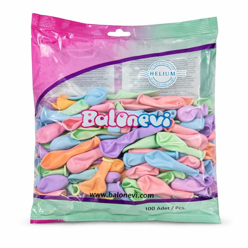 Макарон Микс Цветове – 13 см (5 инча) - 100бр. – Balonevi