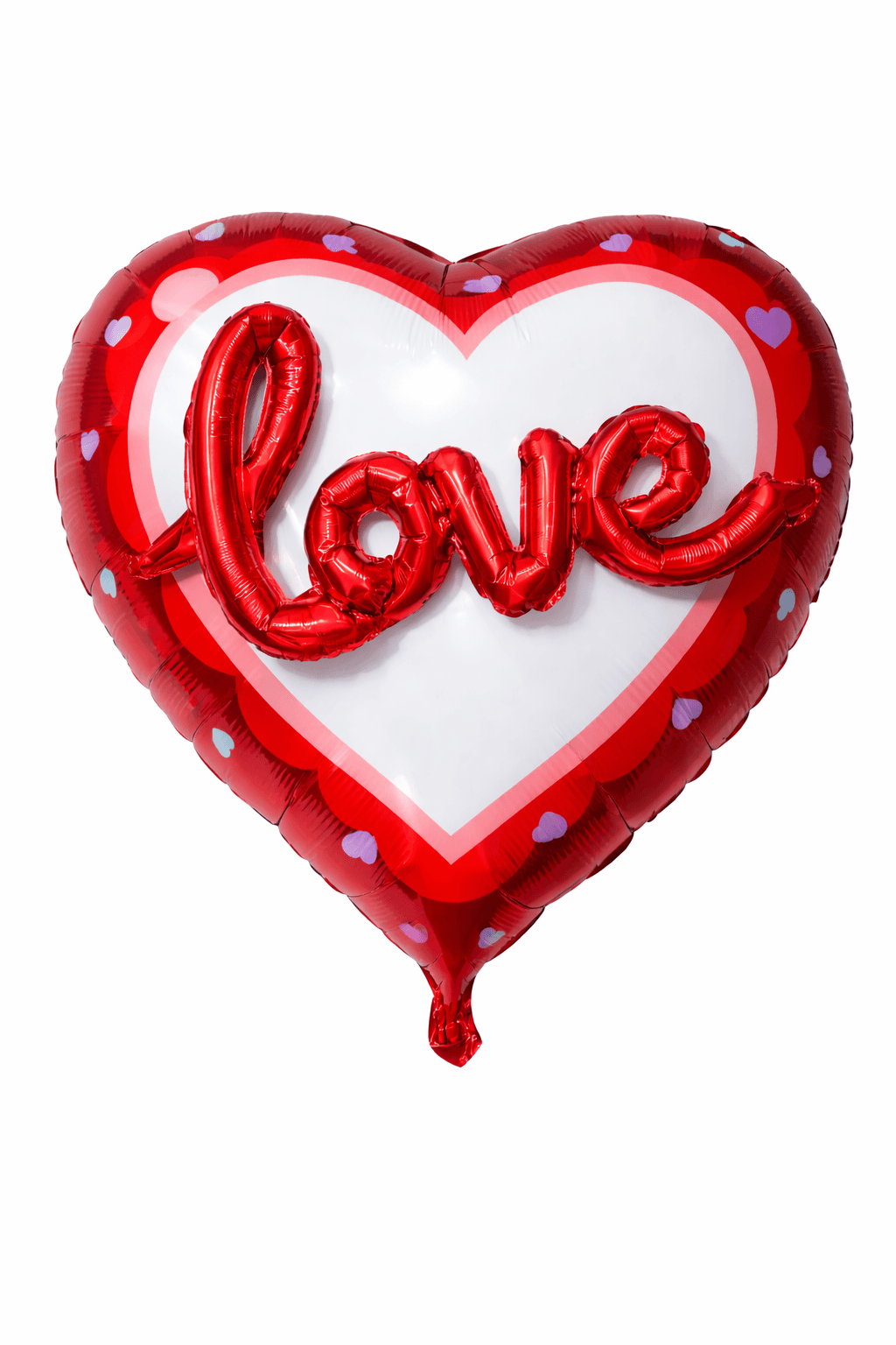 Фолиев балон сърце с 4D надпис LOVE – двустранен