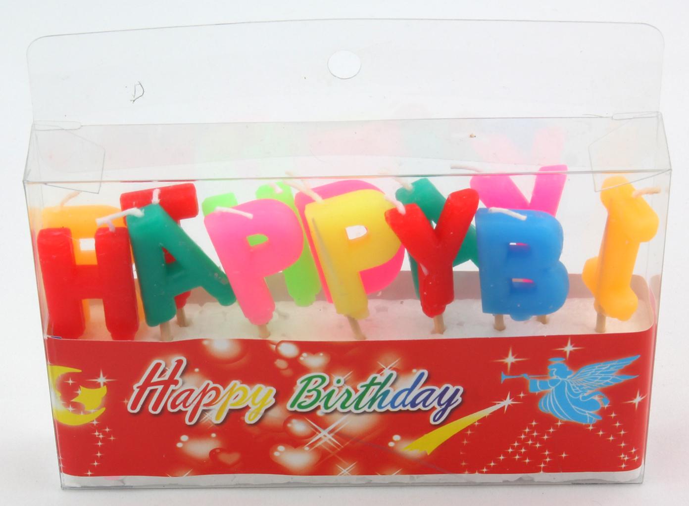 Свещи надпис Happy birthday восък