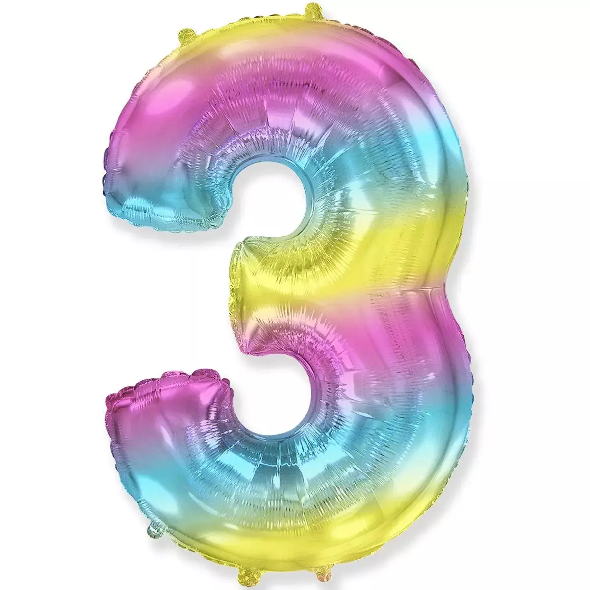 Фолиева цифра многоцветна ''3'' с височина 103 см.