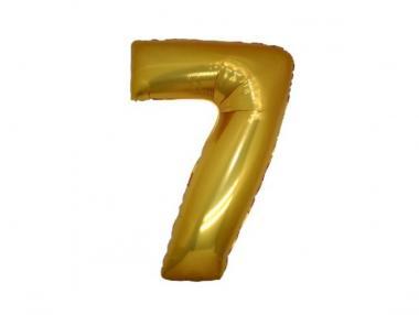 Фолиева цифра златна ''7'' с размер 76 см.
