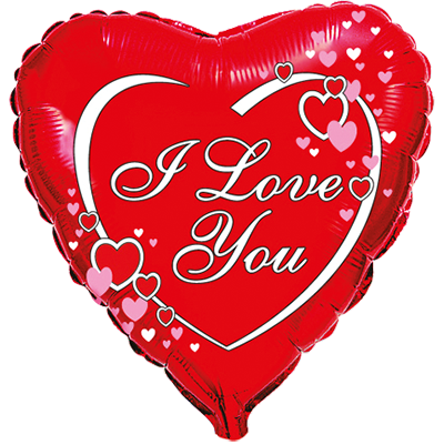 Фолиев балон Сърце Love Hearts