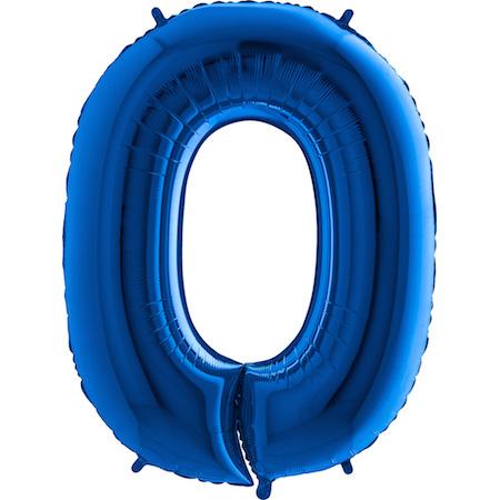 Фолиева цифра синя ''0'' с височина 103 см