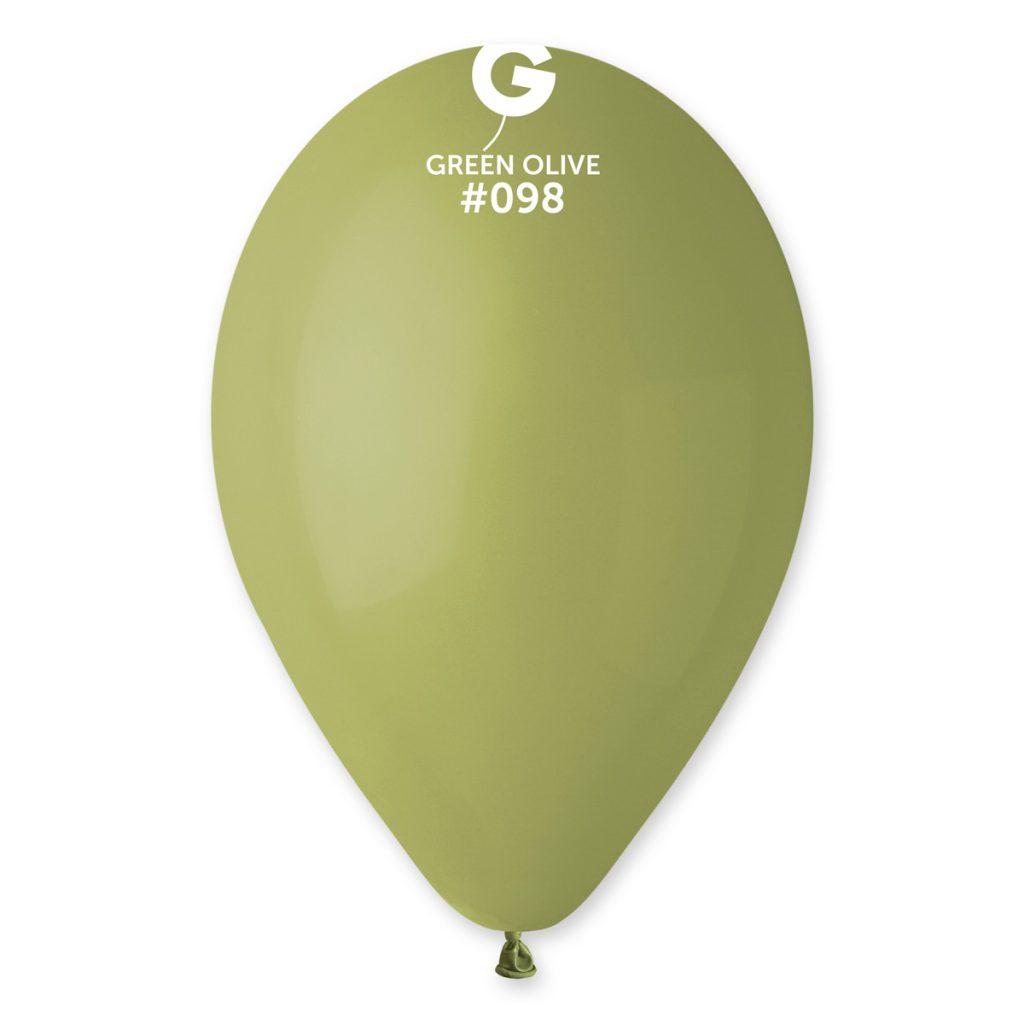 Стандарт Маслинено Зелено #098 – 30 см (12 инча) – 100 броя – Gemar