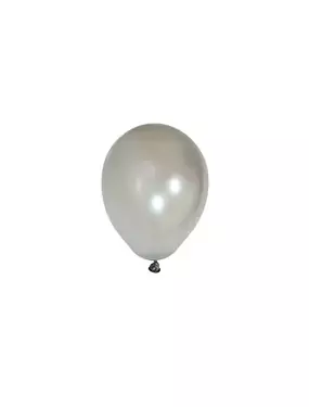 Металик Сребро – 13 см (5 инча) – 100 броя – Balonevi