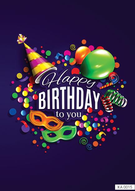 Картичка с надпис Happy birthday детска-0015