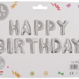 Фолиев надпис Happy birthday сребърен