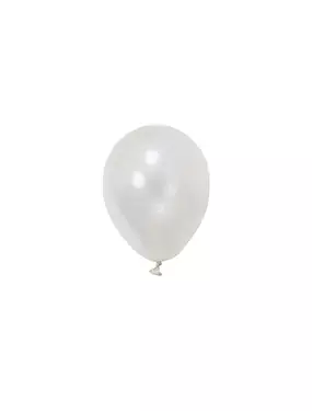 Металик Бяло – 13 см (5 инча) – 100 броя – Balonevi