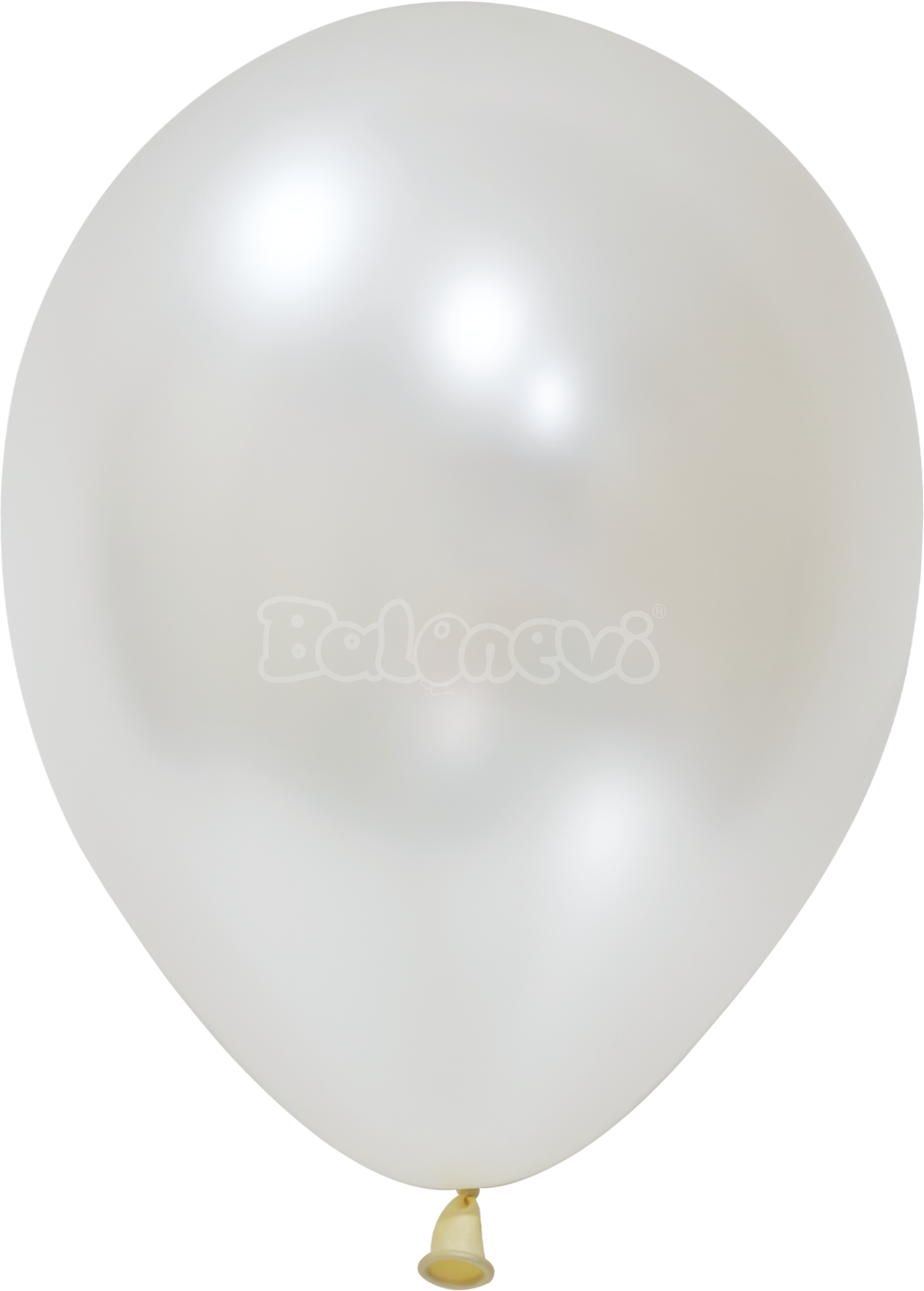 Металик Бяло – 30 см (12 инча) – 100 броя – Balonevi